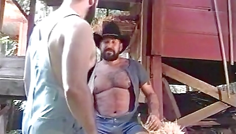 Hot and hairy big boobs and mature bearded dicks in a hunting scene