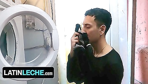 Two horny slutty beauties in the laundry room rimming