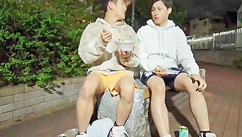 Japanese couple have a great time with an interracial hunk