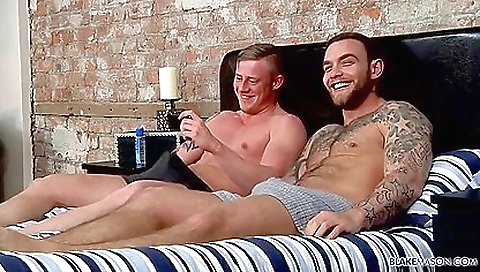 A hot brunette with tattooed body is fucked in her mouth and pussy