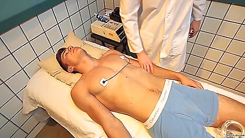 Medical doctor in a uniform is doing some fetish porn