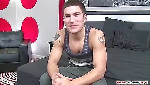 Tattooed brunette gets fucked in front of the camera
